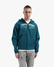 Croyez Art Gallery Zip Hoodie | Dark Teal