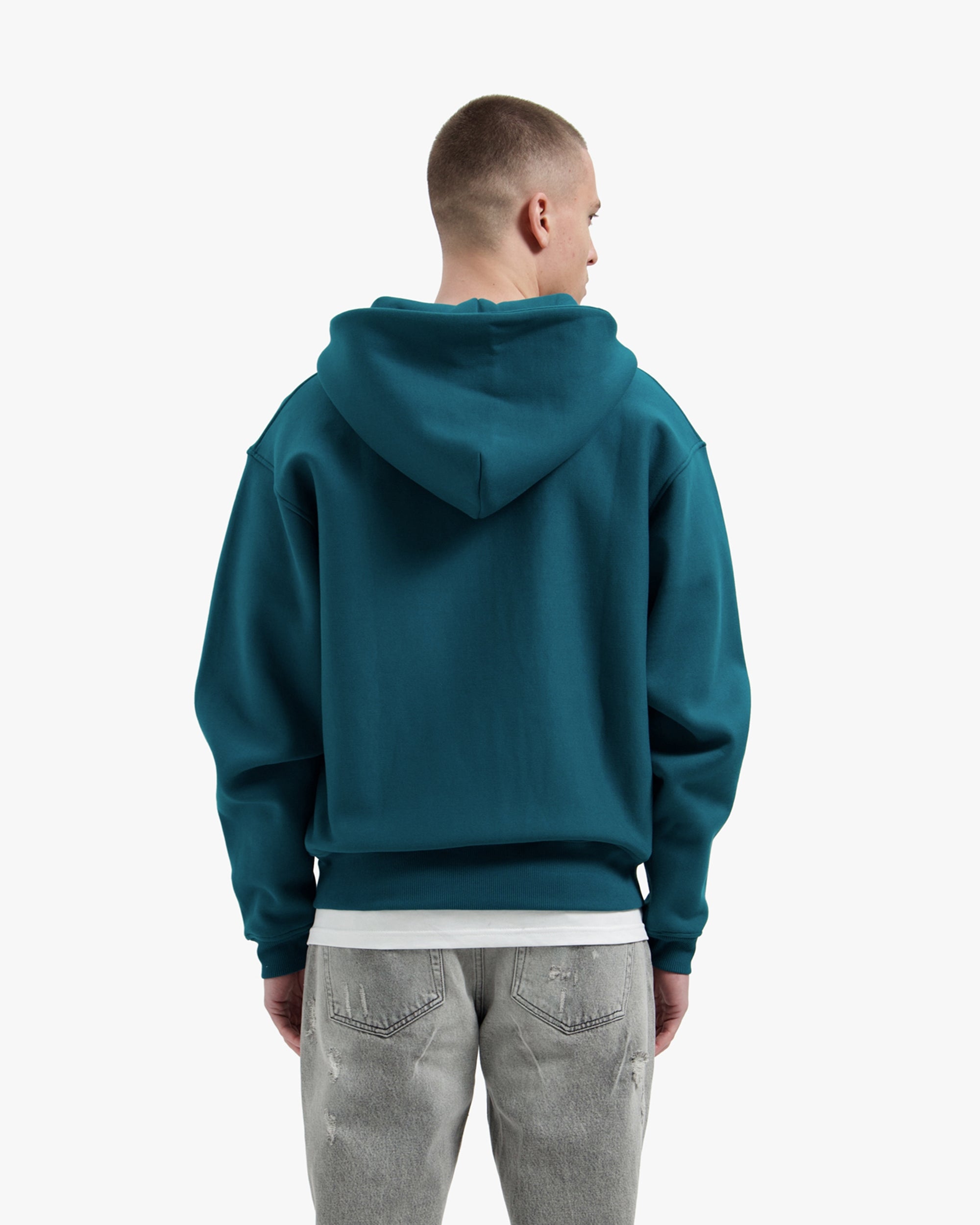 Croyez Art Gallery Zip Hoodie | Dark Teal