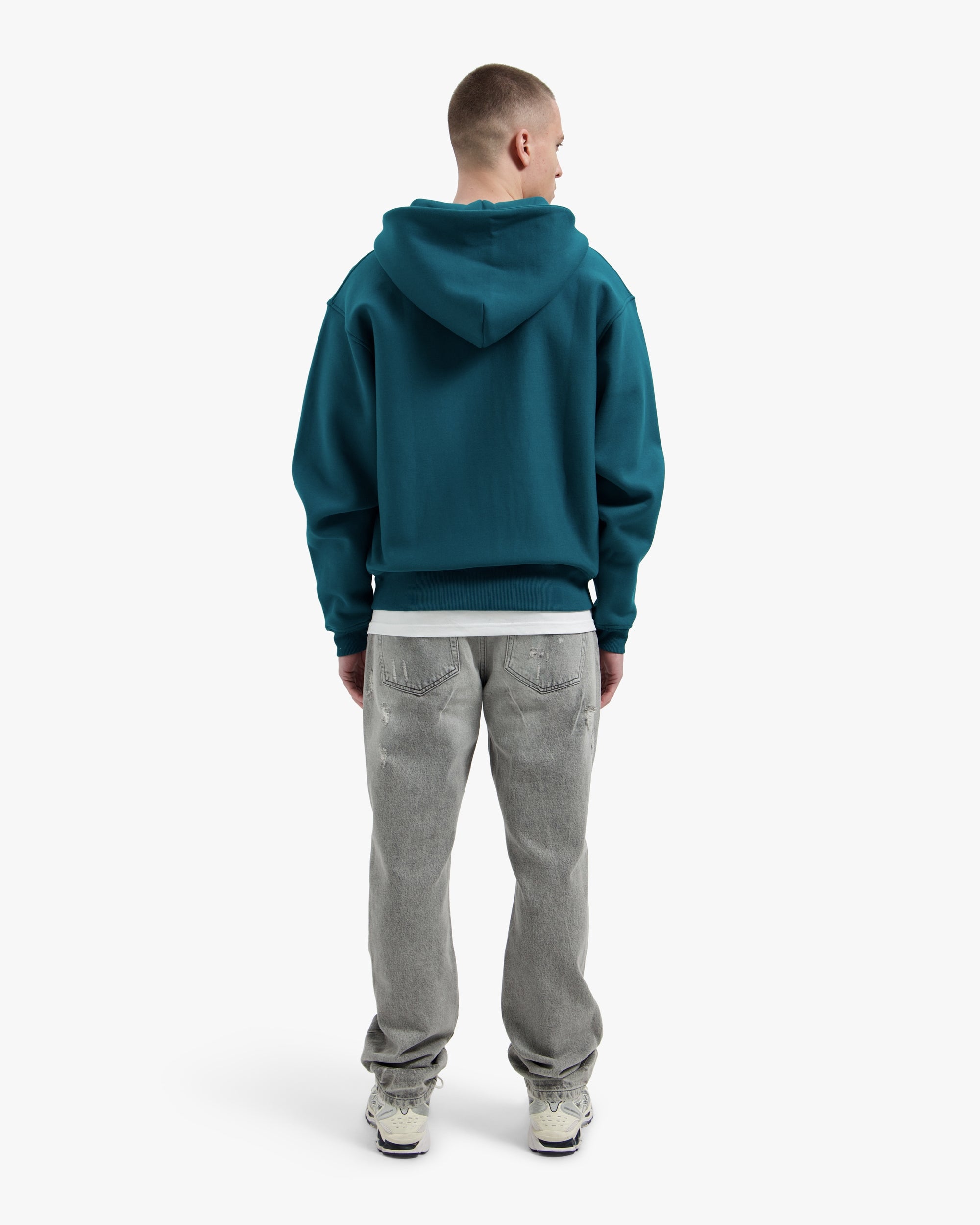 Croyez Art Gallery Zip Hoodie | Dark Teal
