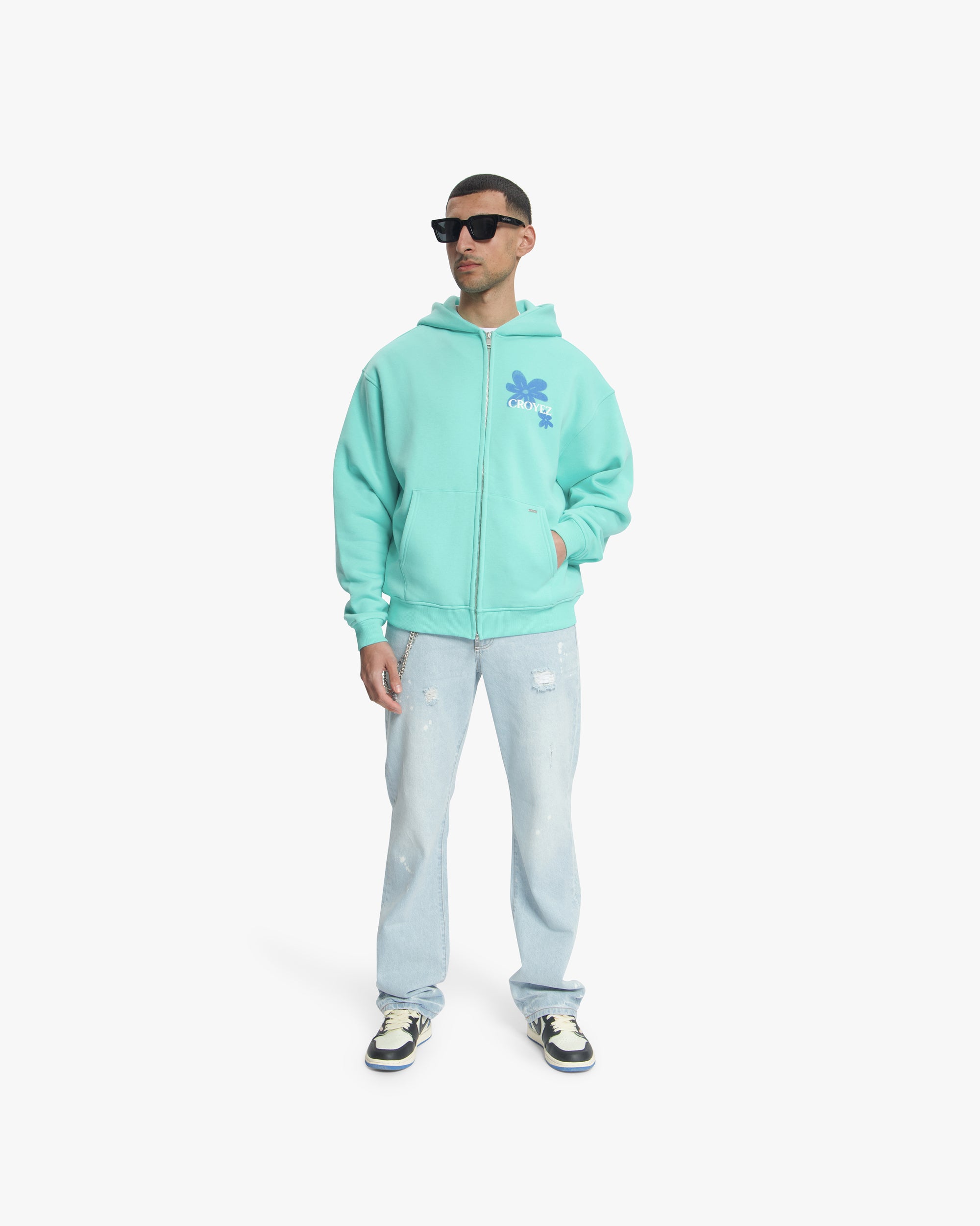 Croyez Botanique Zip Hoodie | Tiffany Blue - Croyez