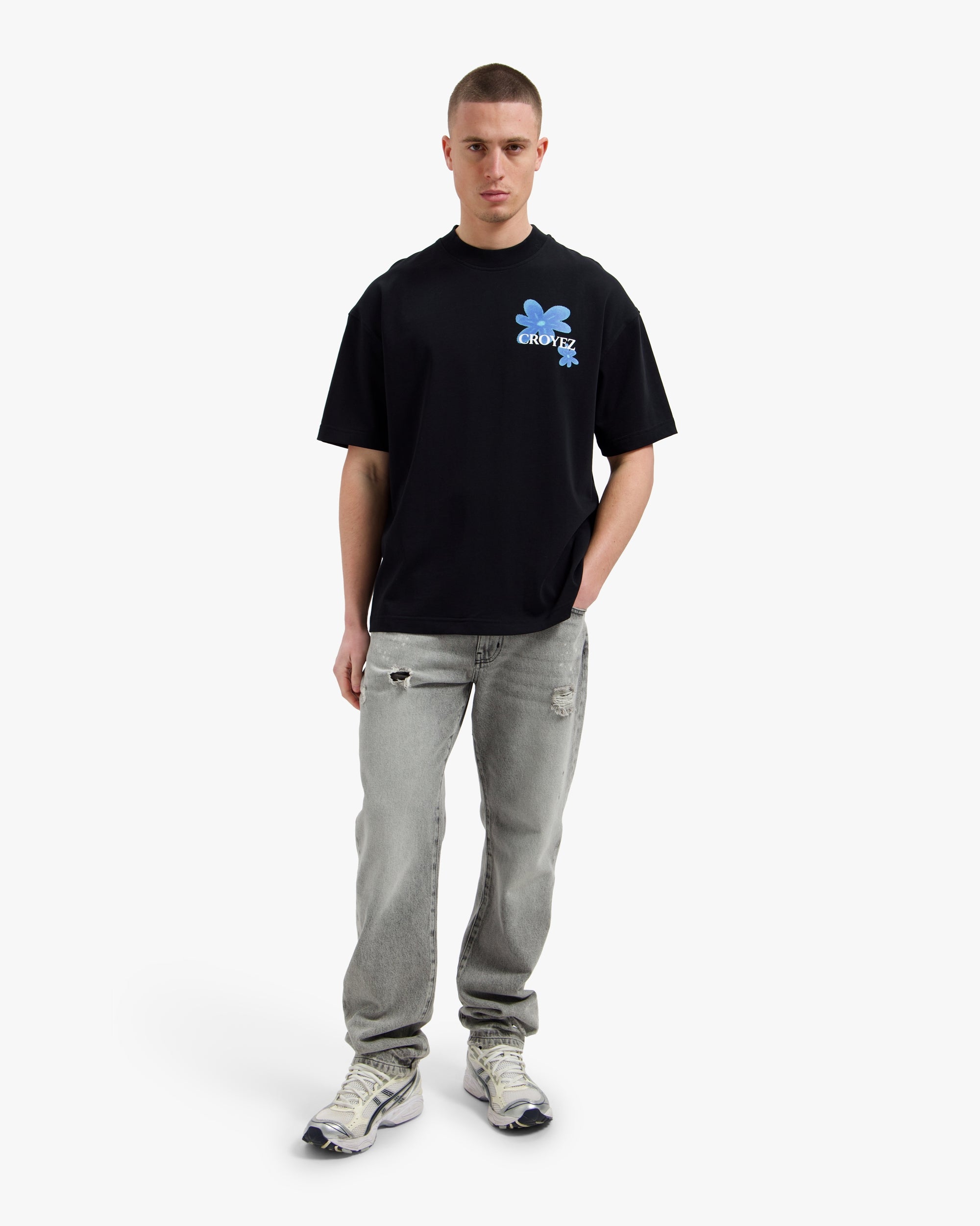 Croyez Botanique T-Shirt | Black/Tiffany Blue - Croyez