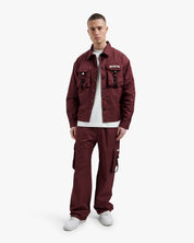 Croyez Etiquette Nylon Jacket | Burgundy