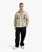 Croyez Etiquette Nylon Jacket | Beige