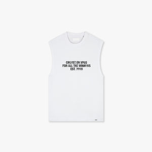 Croyez Winners Sleeveless T-Shirt | White