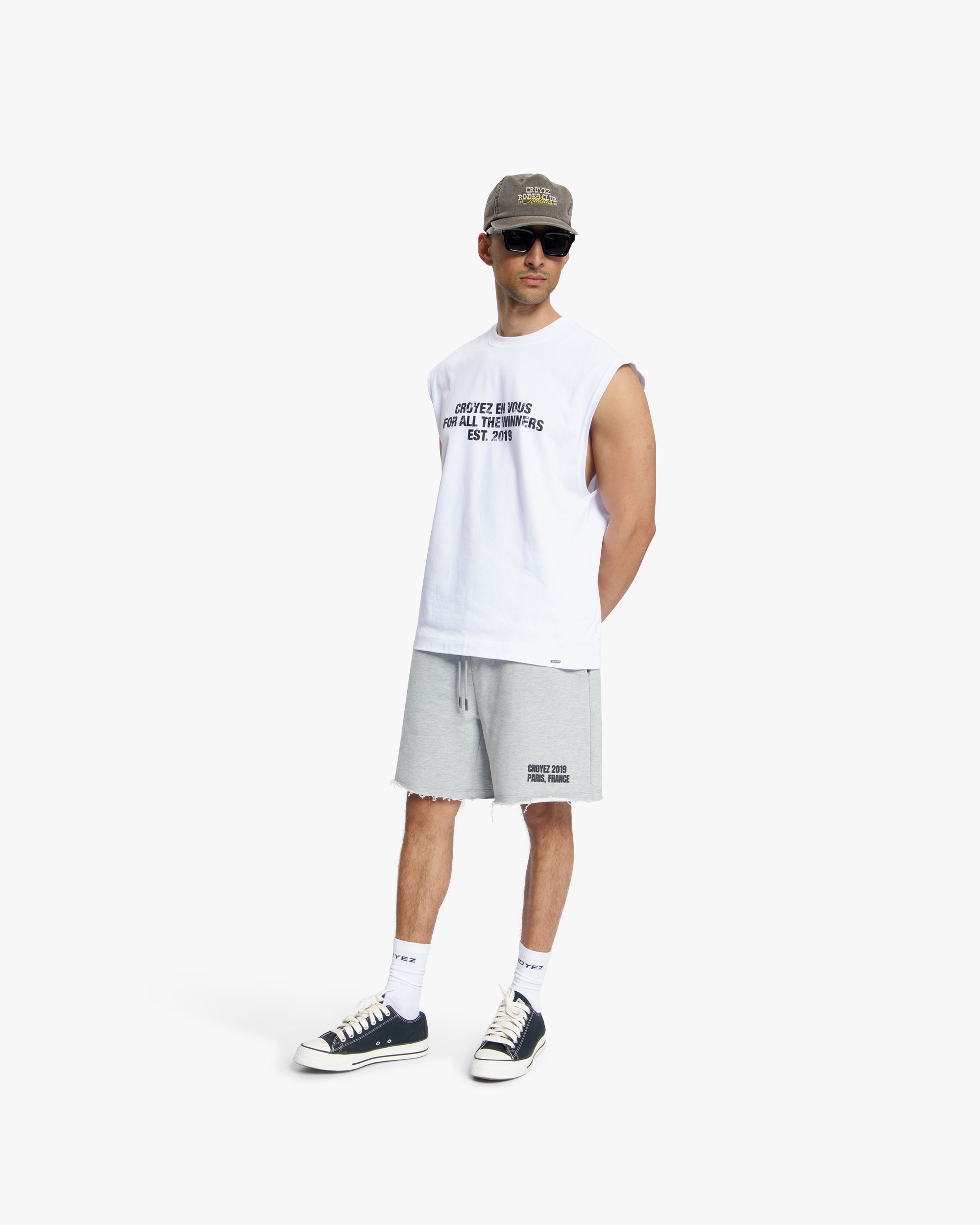 Croyez Winners Sleeveless T-Shirt | White