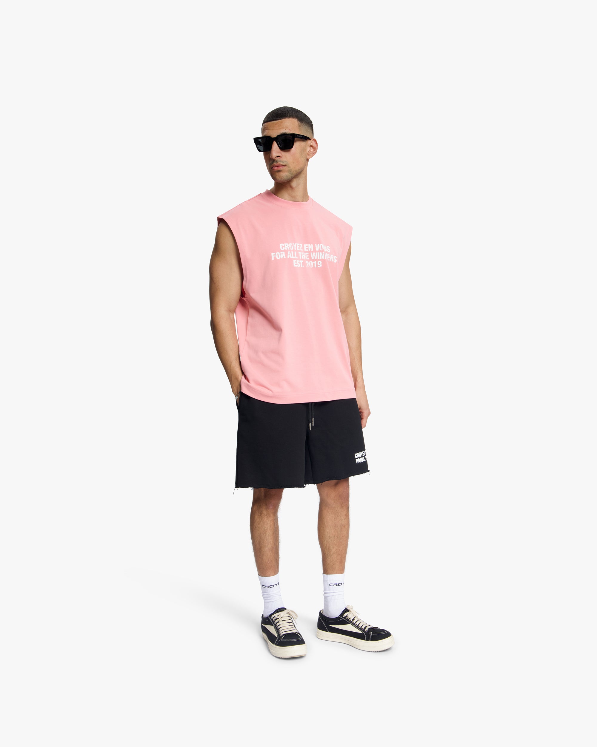Croyez Winners Sleeveless T-Shirt | Pink