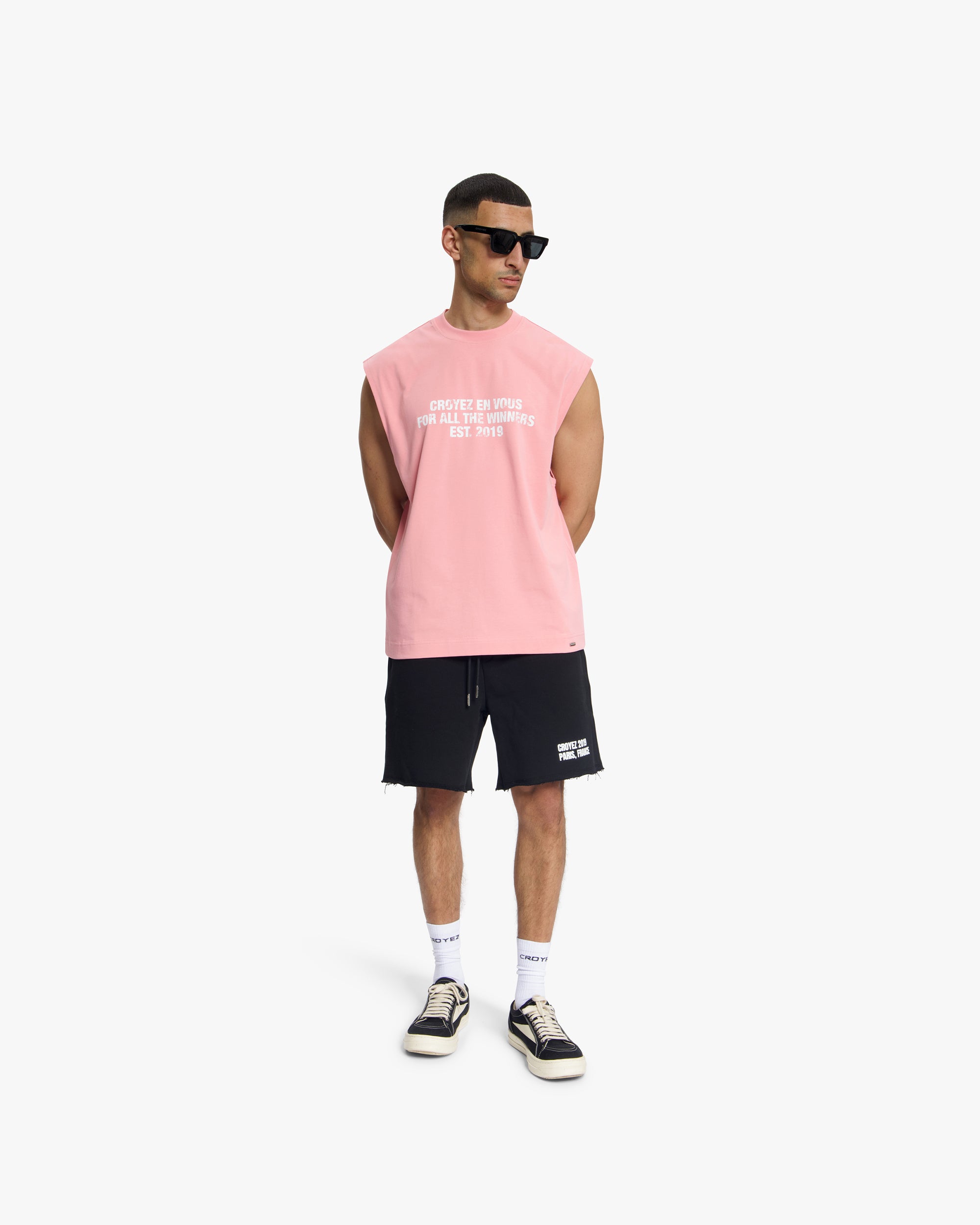 Croyez Winners Sleeveless T-Shirt | Pink