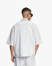 Croyez Crinkle Patch Shirt | Light Grey