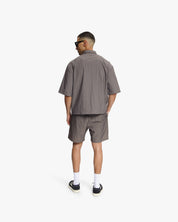 Croyez Crinkle Patch Shirt | Washed Brown