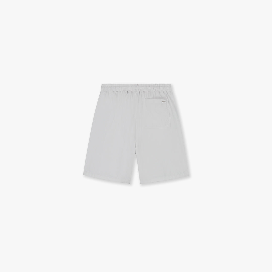 Croyez Crinkle Patch Shorts | Light Grey