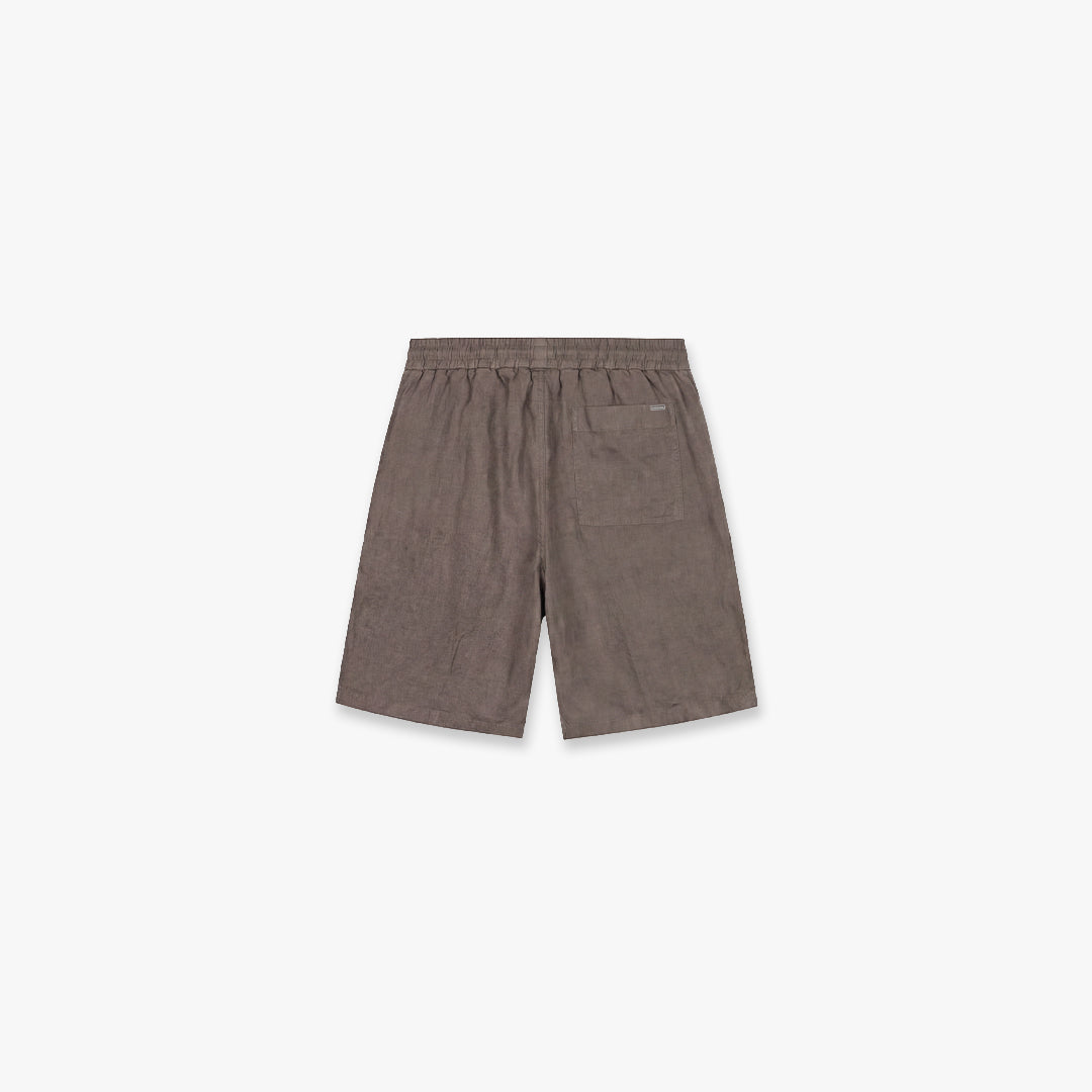 Croyez Crinkle Patch Shorts | Washed Brown