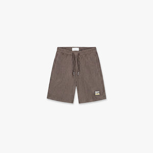 Croyez Crinkle Patch Shorts | Washed Brown