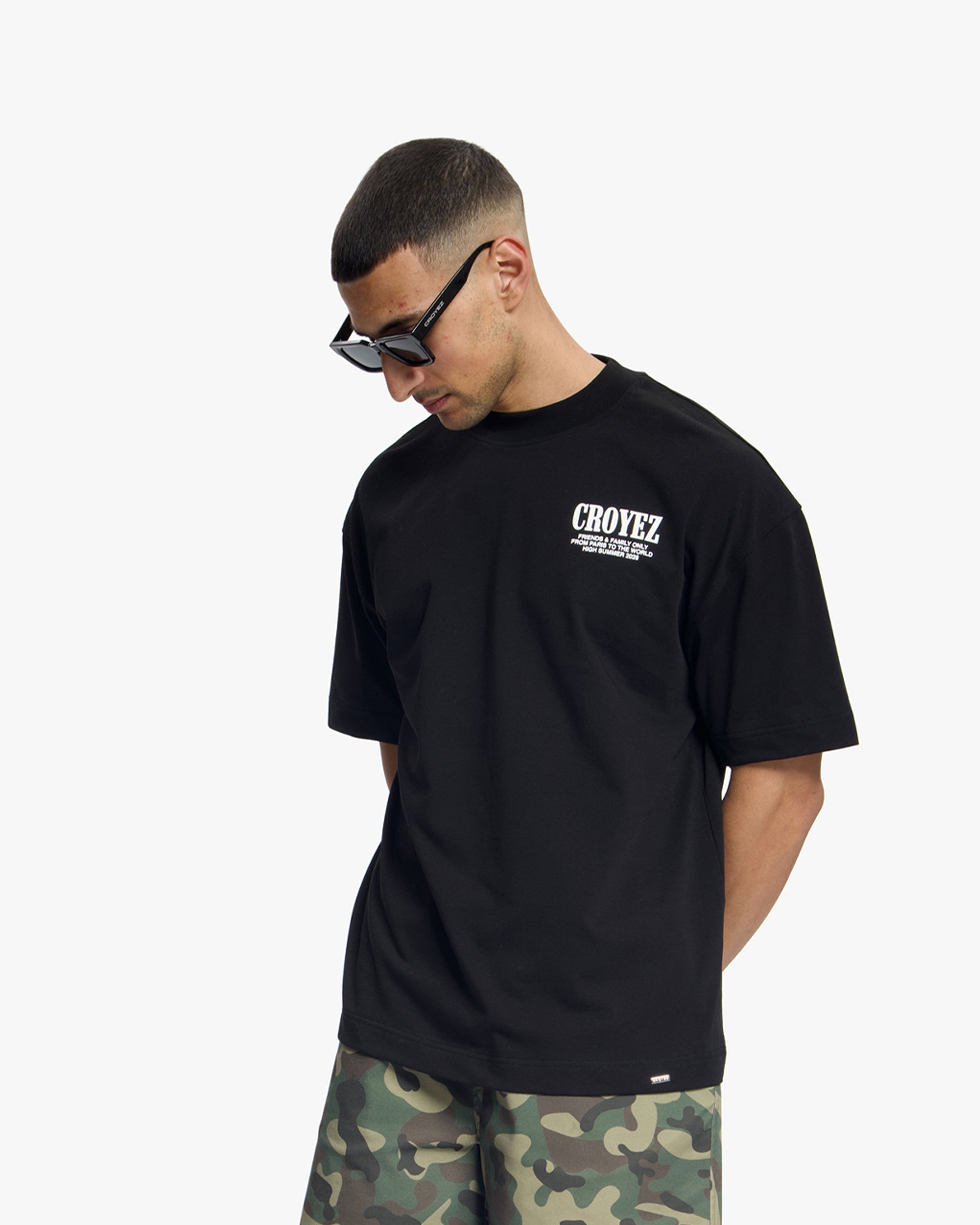 Croyez Flower And Heart T-Shirt | Black