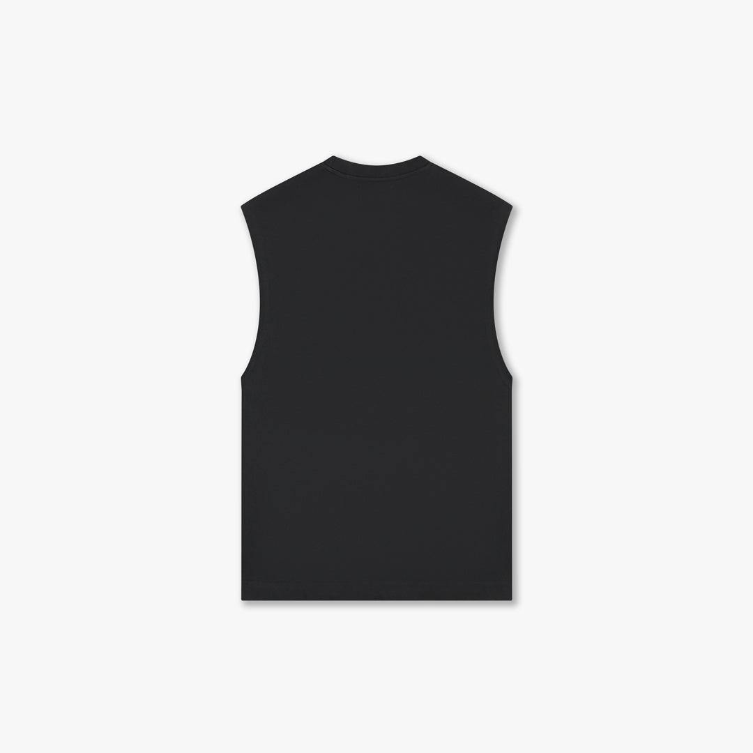 Croyez Cutout Heart Sleeveless T-Shirt | Black