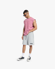 Ärmelloses T-Shirt mit Herzausschnitt von Croyez | Mauve