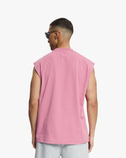 Ärmelloses T-Shirt mit Herzausschnitt von Croyez | Mauve