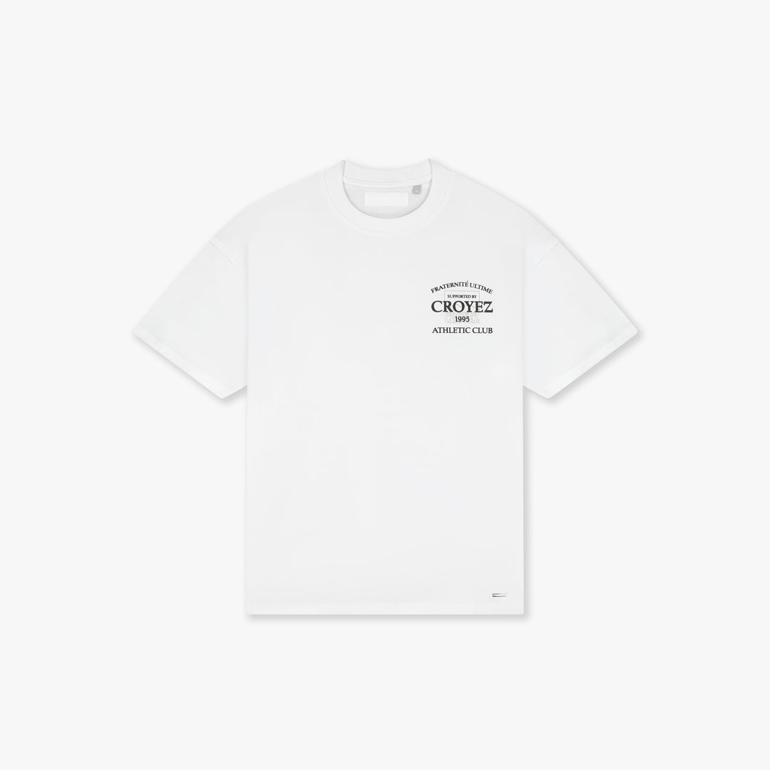  Croyez Overlay Fraternite T-Shirt | White