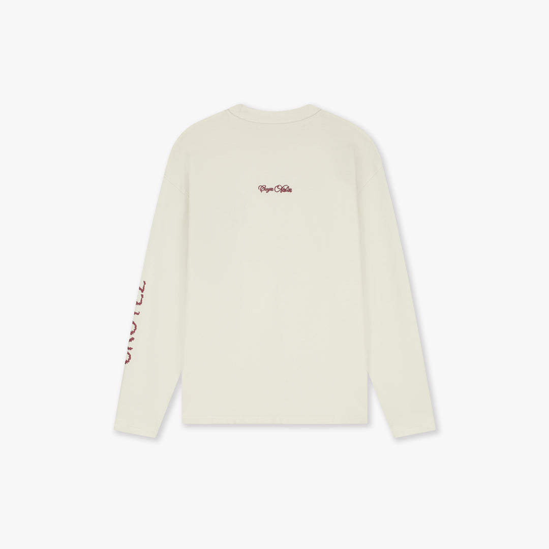 Croyez Contour De La Fleur Longsleeve | Off White/Cherry
