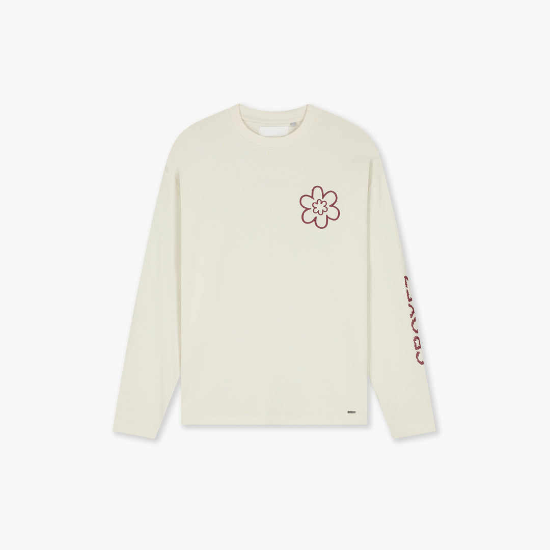  Croyez Contour De La Fleur Longsleeve | Off White/Cherry