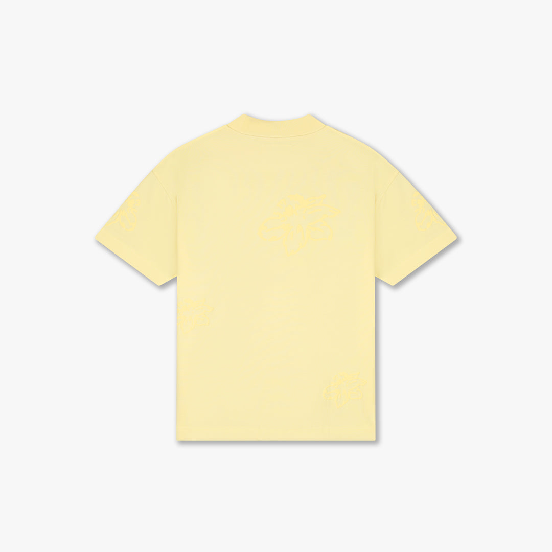 Croyez Initial Flower T-Shirt | Butter Yellow