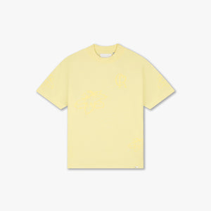 Croyez Initial Flower T-Shirt | Butter Yellow