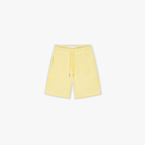 Croyez Initial Flower Shorts | Butter Yellow