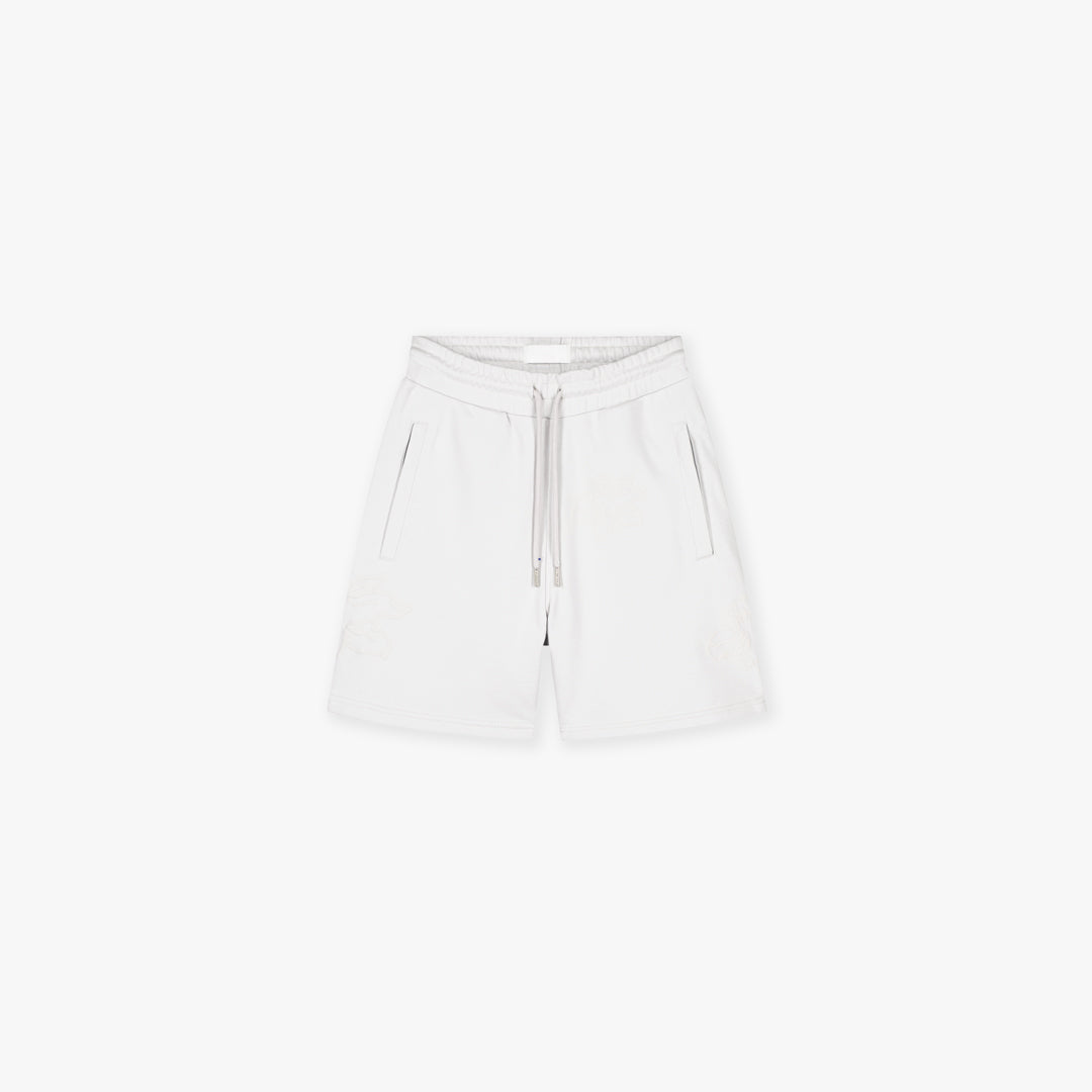  Croyez Initial Flower Shorts | Light Grey