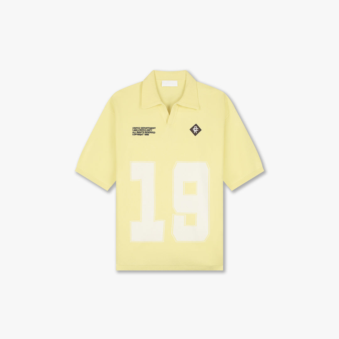  Croyez Nombre Knit Polo | Butter Yellow