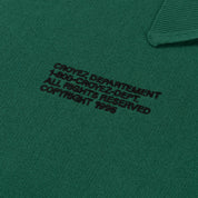 Croyez Nombre Knit Polo | Forest Green