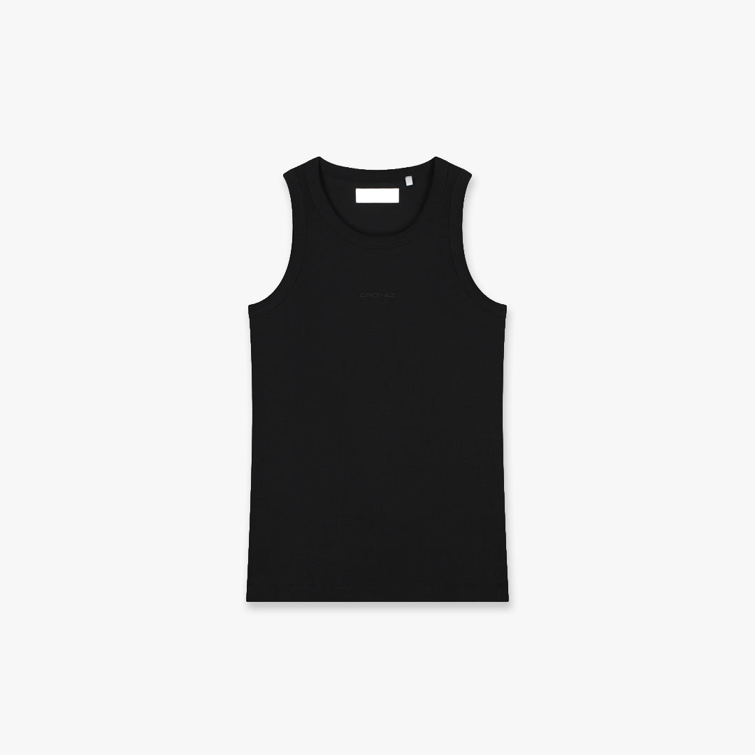  Croyez Ribbed Tank Top | Black