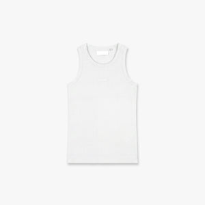 Croyez Ribbed Tank Top | White
