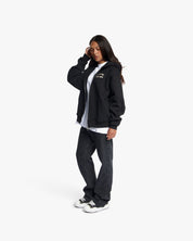 Croyez Rhinestone Zip Hoodie | Black