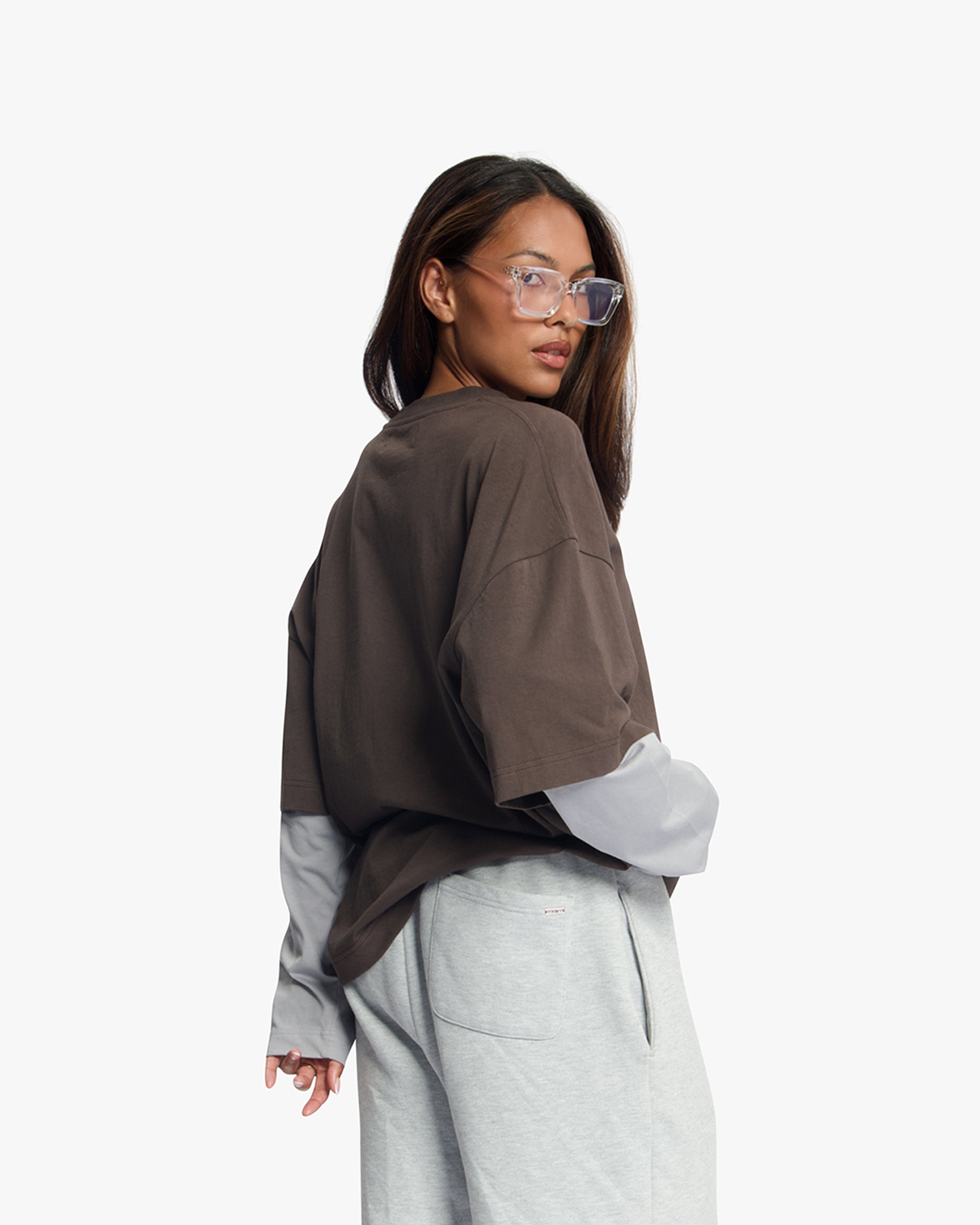 Croyez Montagne Double Sleeve Shirt | Brown