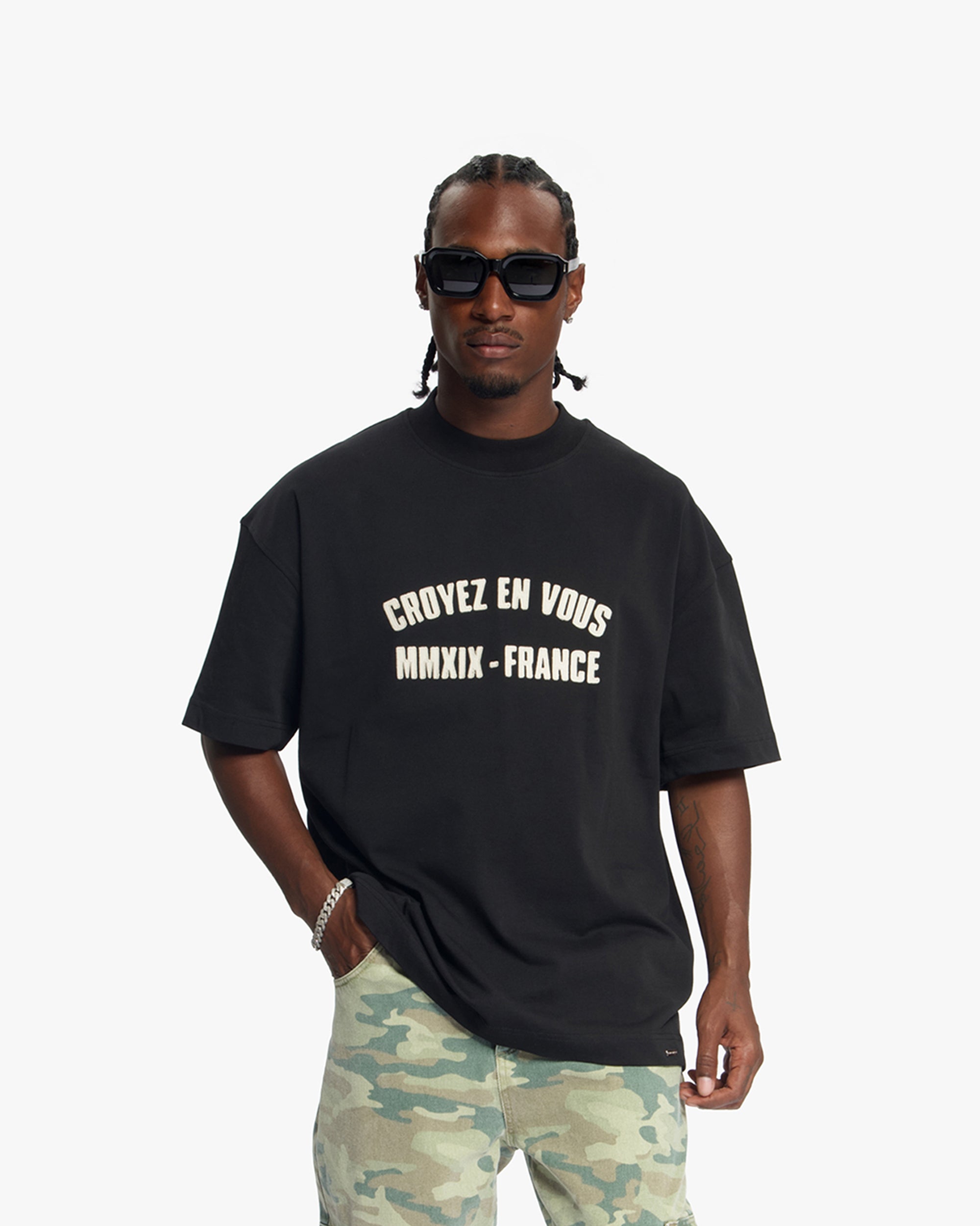 Croyez Applique T-Shirt | Black