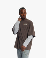 Croyez Montagne Double Sleeve Shirt | Brown