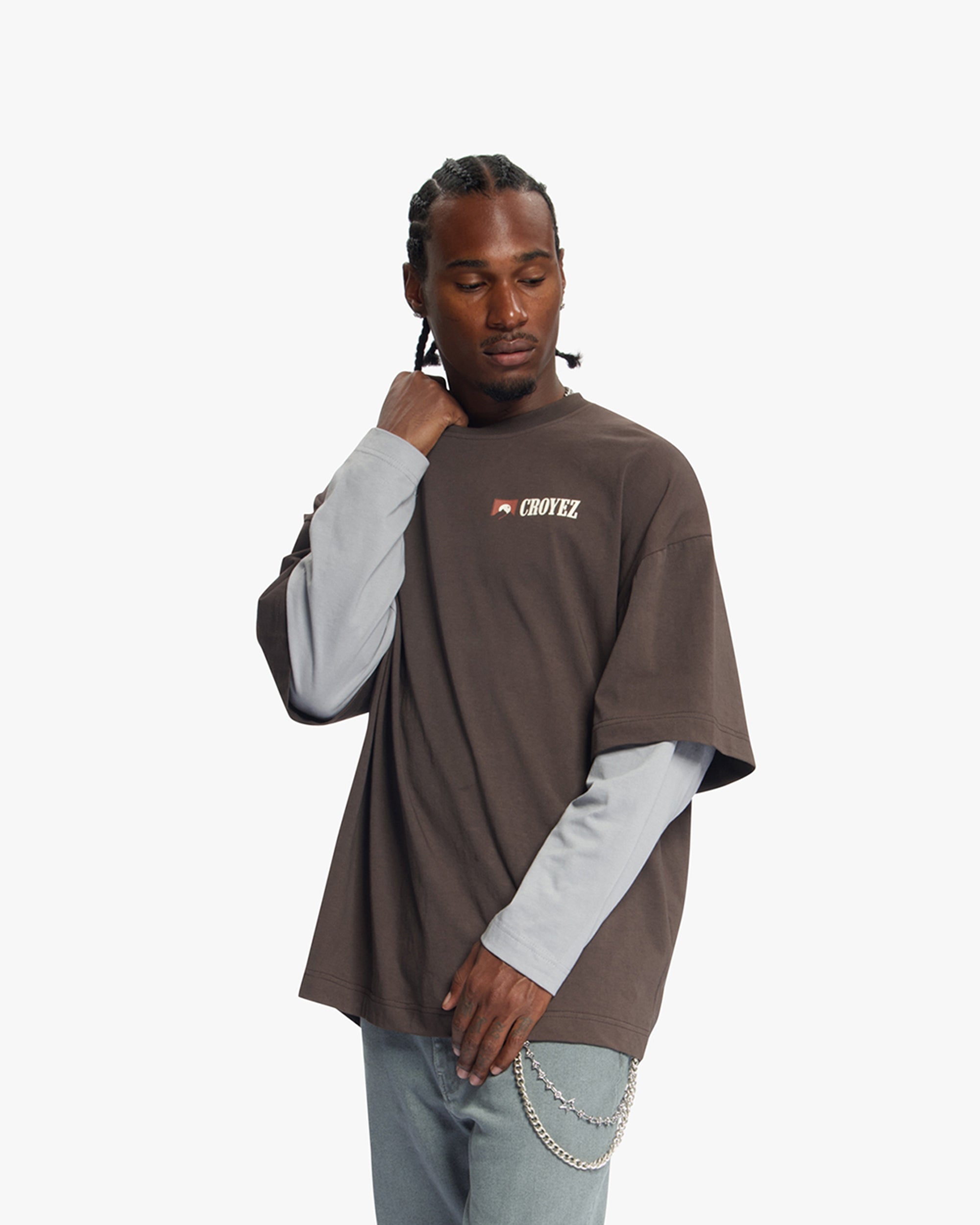 Croyez Montagne Double Sleeve Shirt | Brown