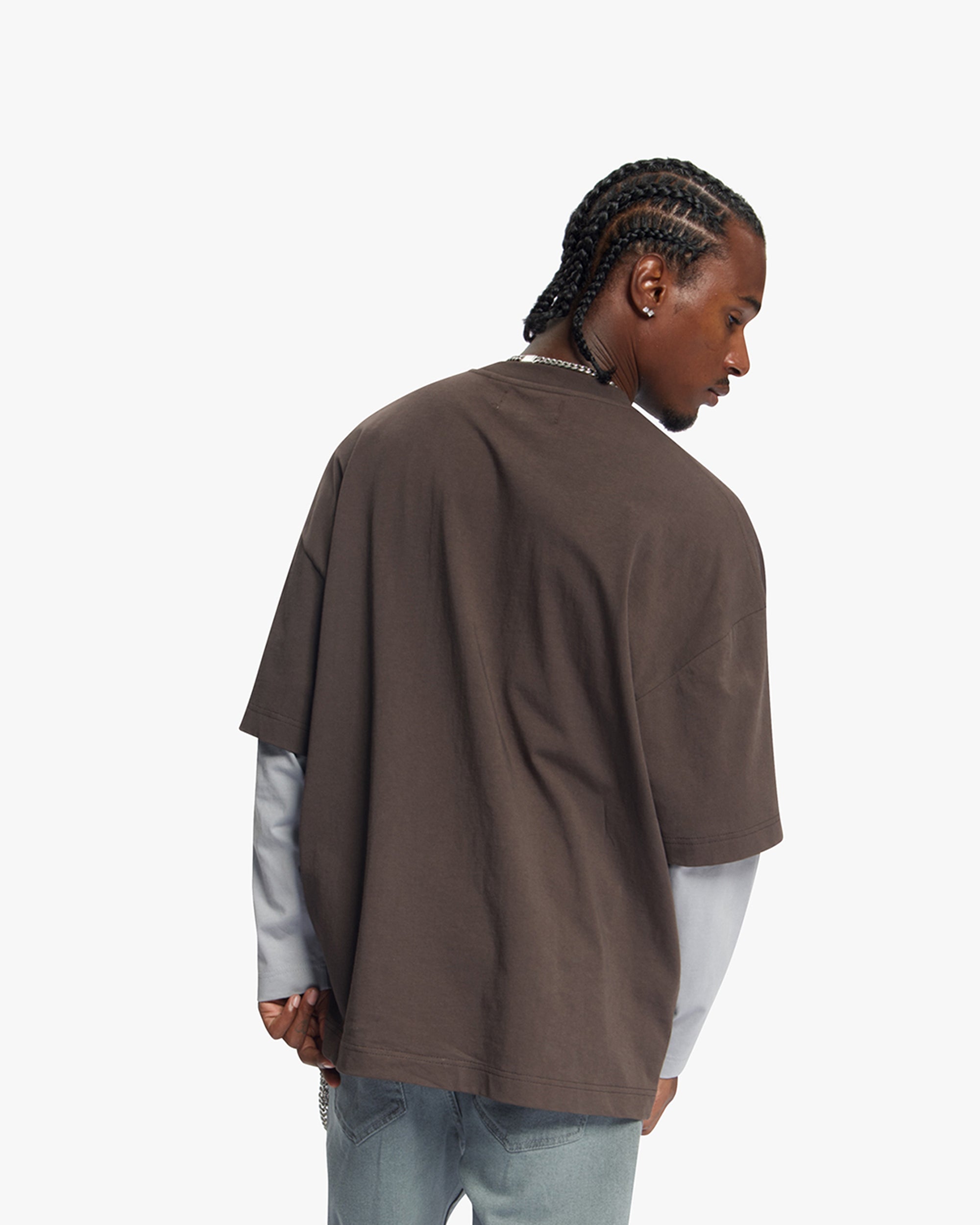 Croyez Montagne Double Sleeve Shirt | Brown