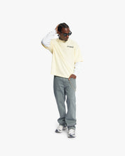 Croyez Montagne Double Sleeve Shirt | Light Yellow