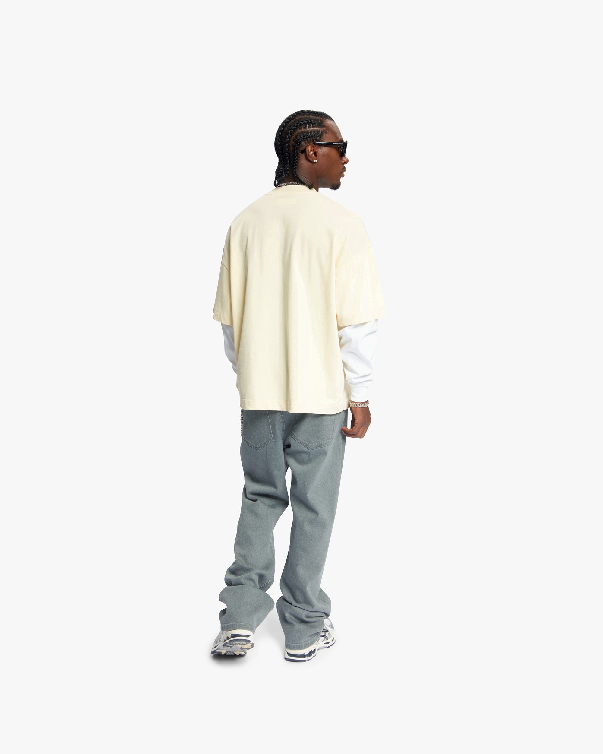 Croyez Montagne Double Sleeve Shirt | Light Yellow
