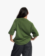 Croyez Waffle Raglan T-Shirt | Forest Green