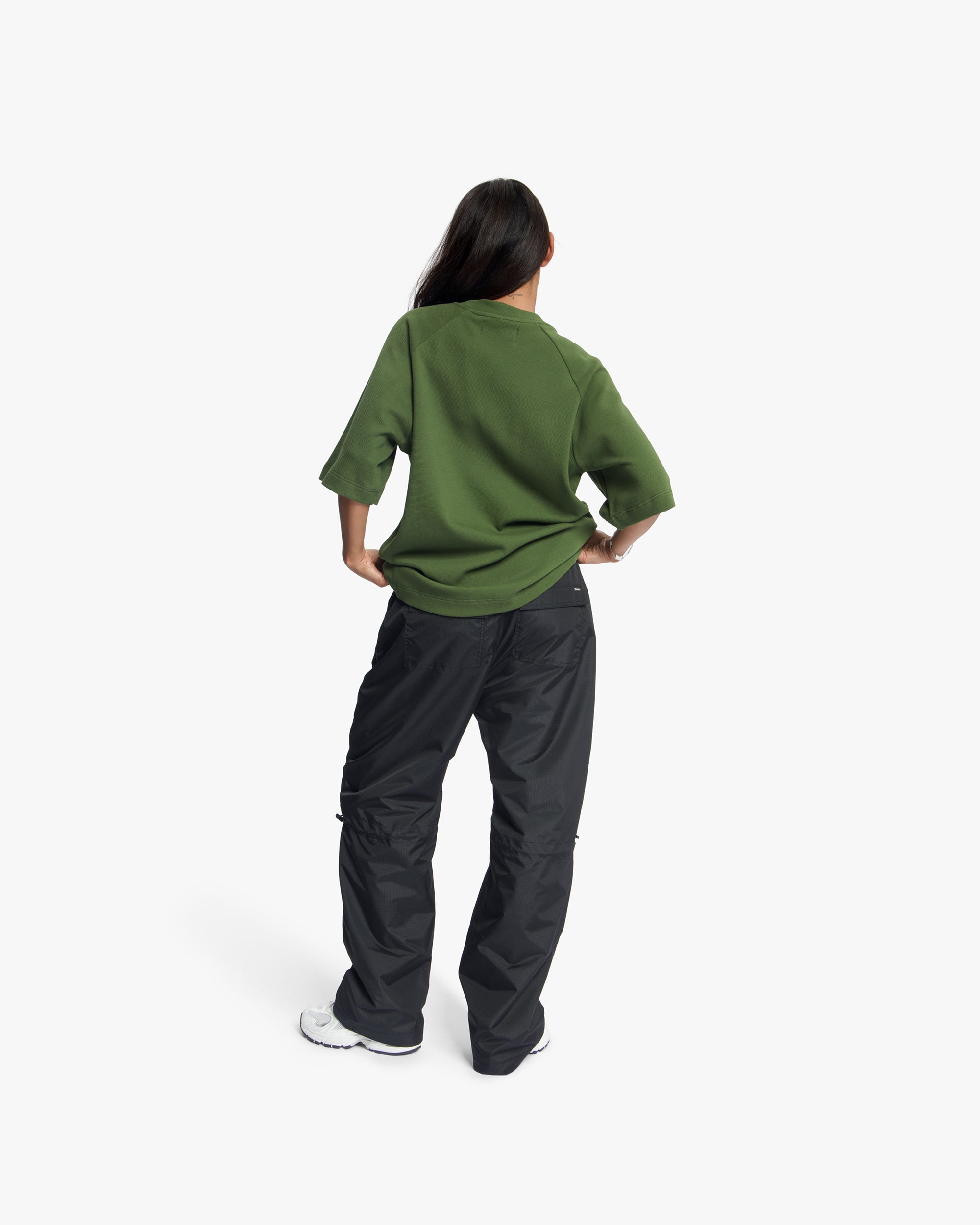 Croyez Waffle Raglan T-Shirt | Forest Green
