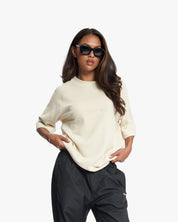 Croyez Waffle Raglan T-Shirt | Light Beige