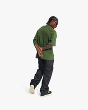 Croyez Waffle Raglan T-Shirt | Forest Green