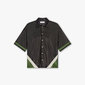 Croyez Logo Leather Shirt | Black