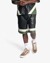 Croyez Logo Leather Short | Black