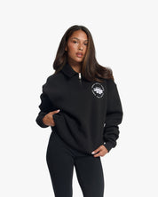 Croyez Le Galerie D'Art Half-Zip Sweater | Black