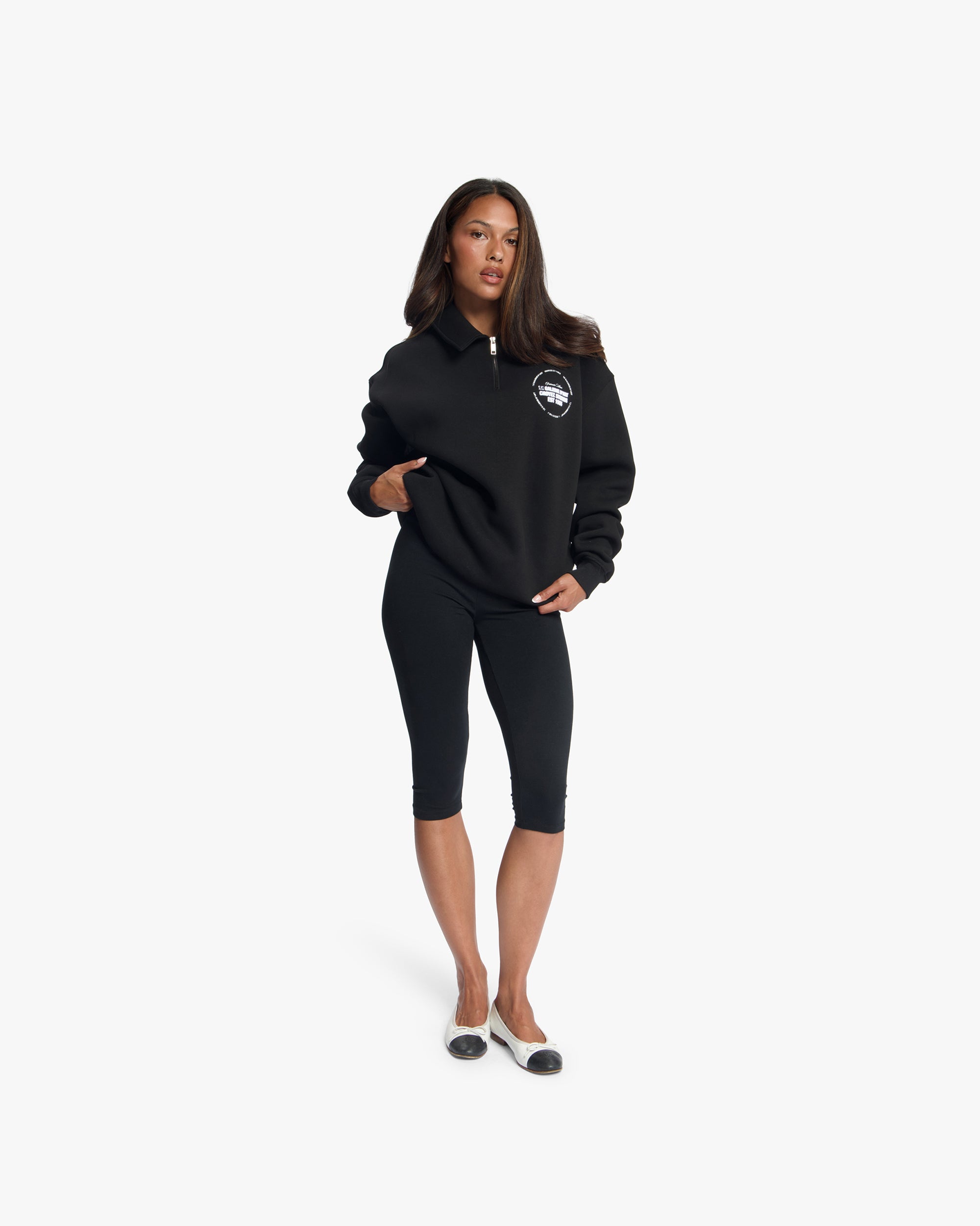 Croyez Le Galerie D'Art Half-Zip Sweater | Black