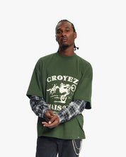 Croyez Layered Race T-Shirt | Forest Green