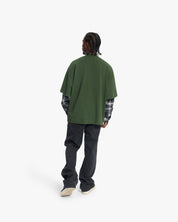 Croyez Layered Race T-Shirt | Forest Green