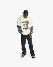 Croyez Layered Race T-Shirt | Light Beige